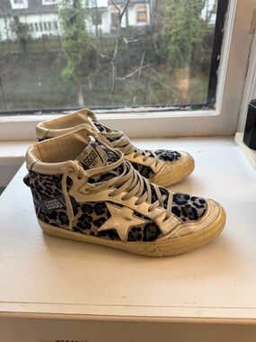RARE Golden Goose Leopard Print High-Top Sneakers